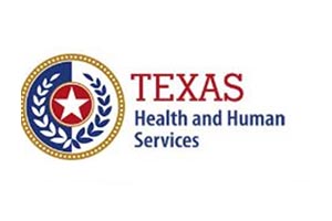 Texas health and human services logo.